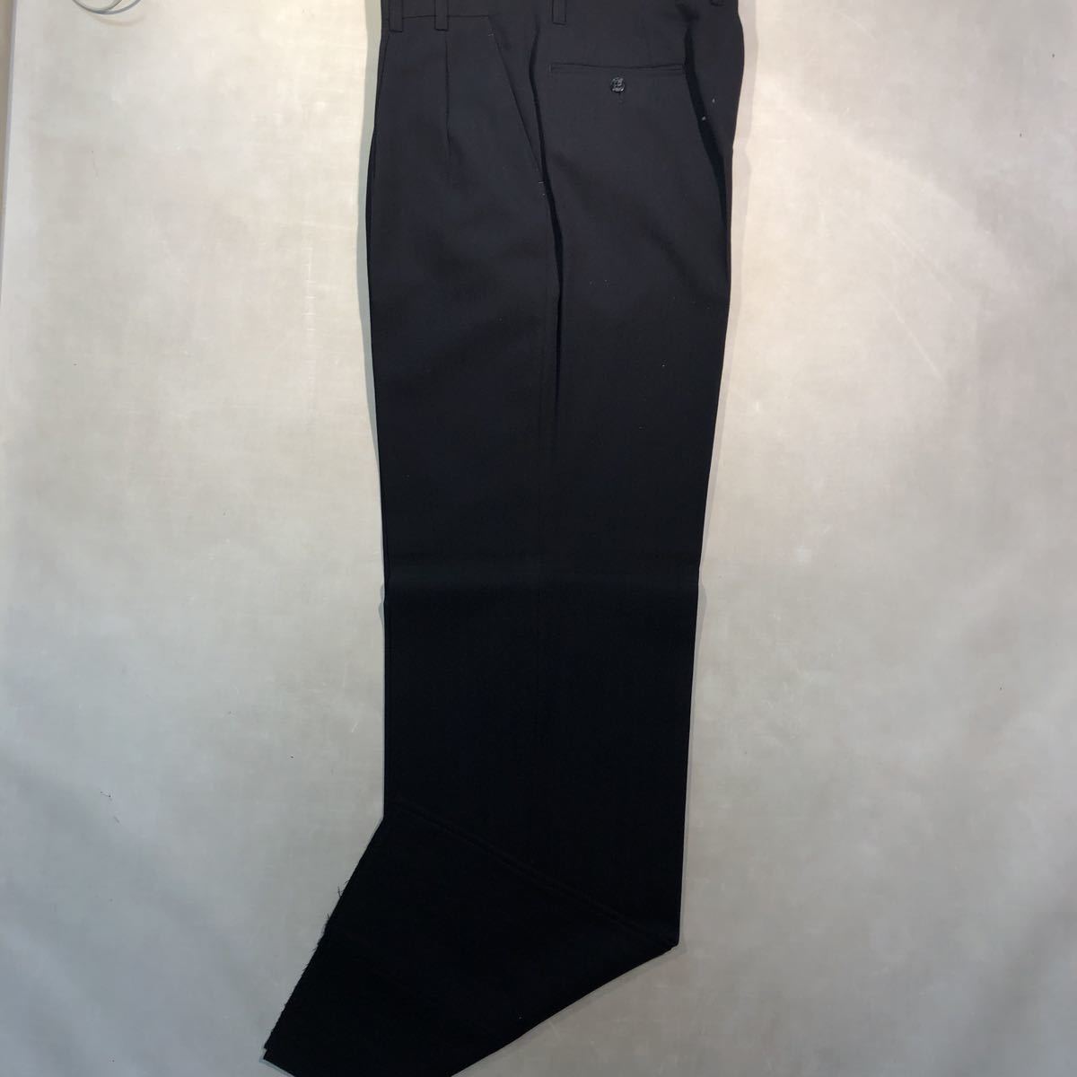  new goods NEW[ size AB6 XL* high class ADAM AND EVE] regular price 3.8 ten thousand jpy 4B double-breasted suit black group unlined in the back no- Benz 2 tuck wool 100% seriousness. super-discount 