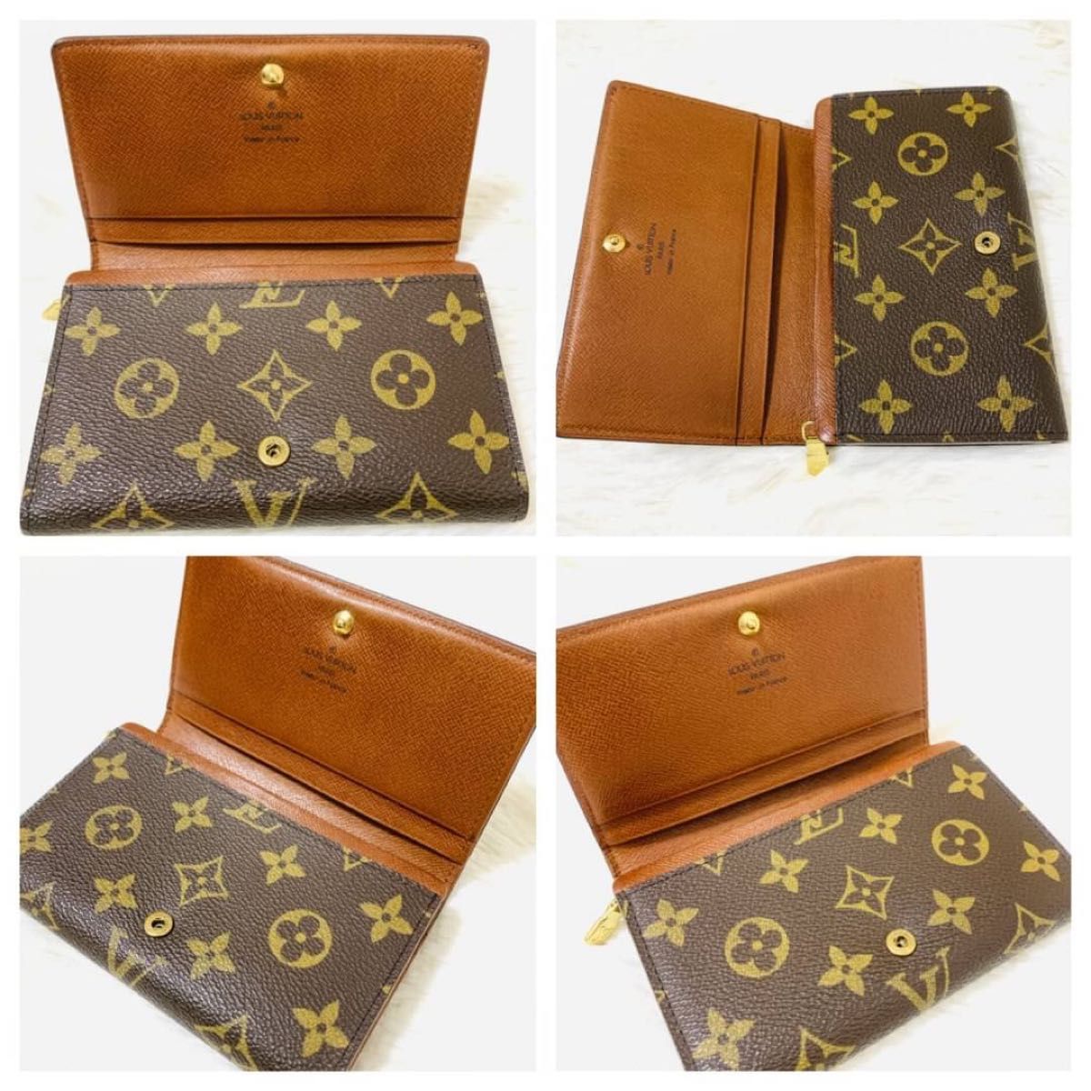 LV☆ルイヴィトン 折り財布 モノグラム ポルトモネ・トレゾール L字
