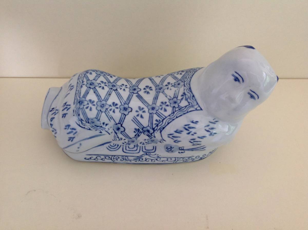 ヤフオク! - 中国 染付 枕 頭痛に! 陶器 可愛い プレゼント おやじ...