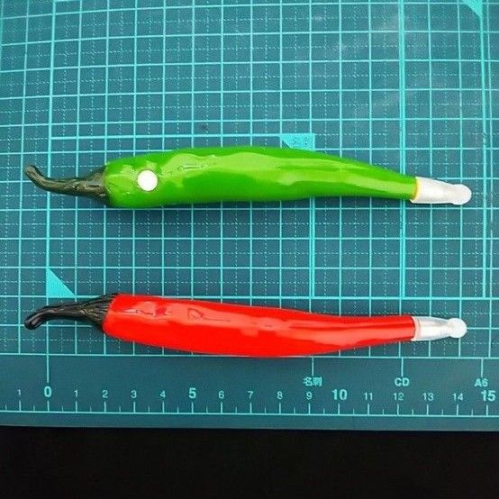 唐辛子 ボールペン マグネット付き ４本セット コリア 韓国  野菜