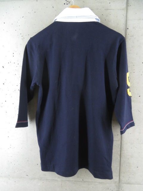 8021m10◆良品です◆TOMMY HILFIGER トミーヒルフィガー 七分袖丈 ラガーシャツ S/ポロシャツ/カレッジ/ジャケット/アメカジ_画像7