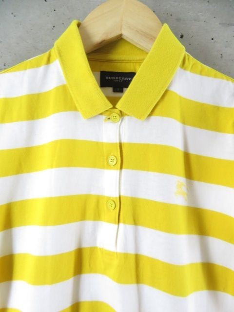 [ postage 300 jpy possible ]9190m69* superior article. * made in Japan *BURBERRY GOLF Burberry Golf marine border polo-shirt with short sleeves 1/ jacket / One-piece 