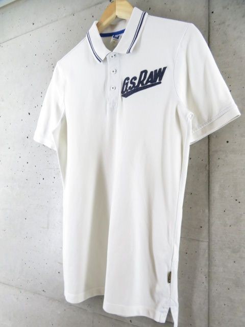 【送料300円可】9190m66◆良品です◆G-STAR RAW ジースターロウ ロゴ刺繍 半袖ポロシャツ M/ジャケット/ゴルフ/メンズ/男性/紳士_画像2