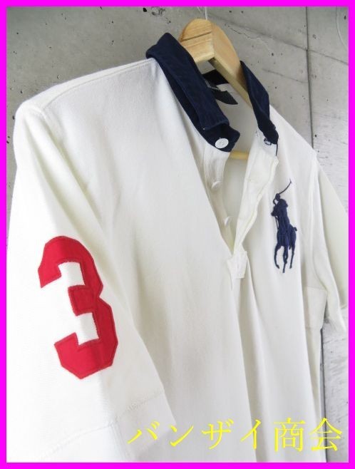 【送料300円可】1380m78◆キッズサイズ◆ビッグポニー◆Ralph Lauren ラルフローレン ナンバリング 半袖ポロシャツ L(14-16)◆ジャケット_画像1