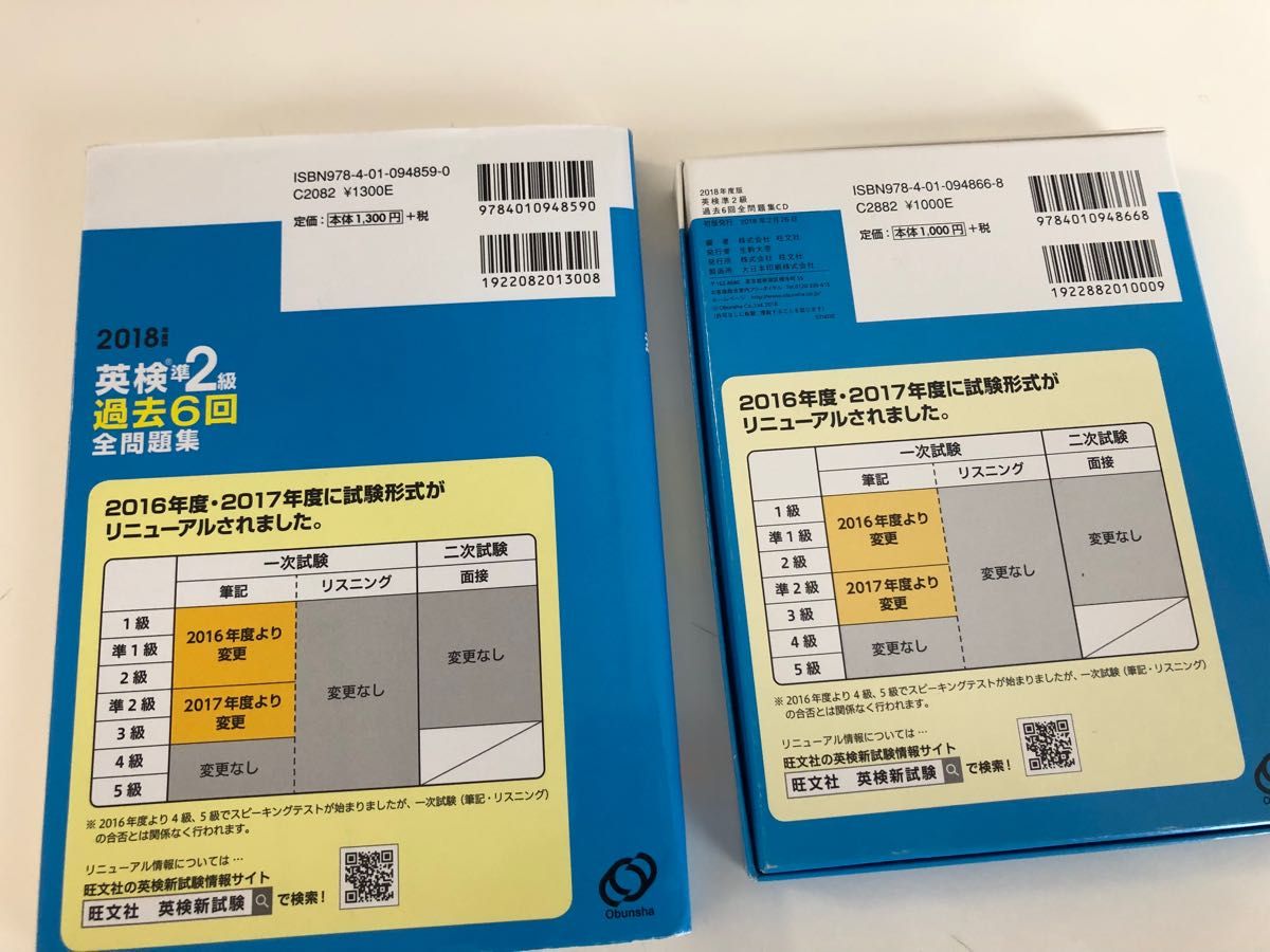 英検準２級 過去６回全問題集 (２０１８年度版) 文部科学省後援 旺文社英検書／旺文社 (編者) 過去問CD付