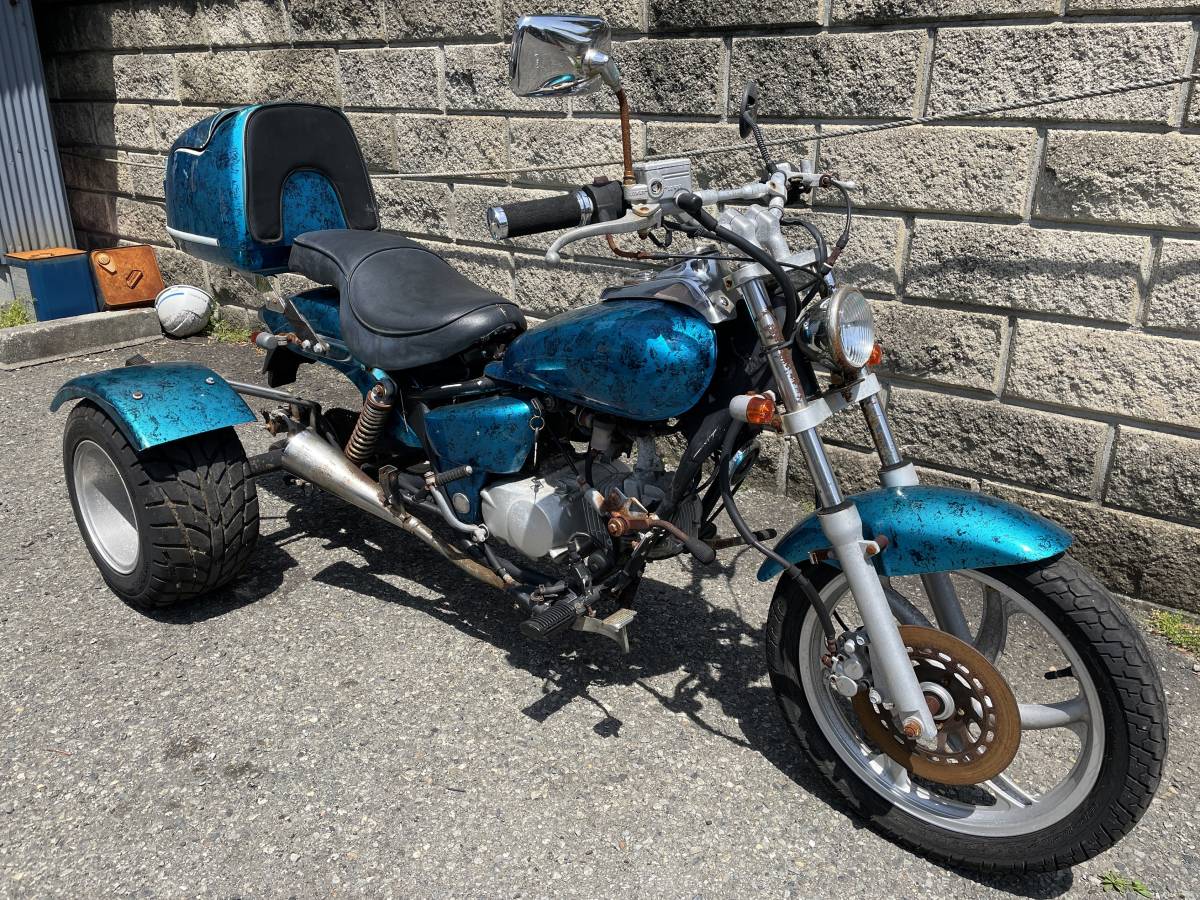 キットバイクトライク １２５ｃｃ 書類（側車付き軽二輪登録）付き、鍵付き レストアベースor部品取り車