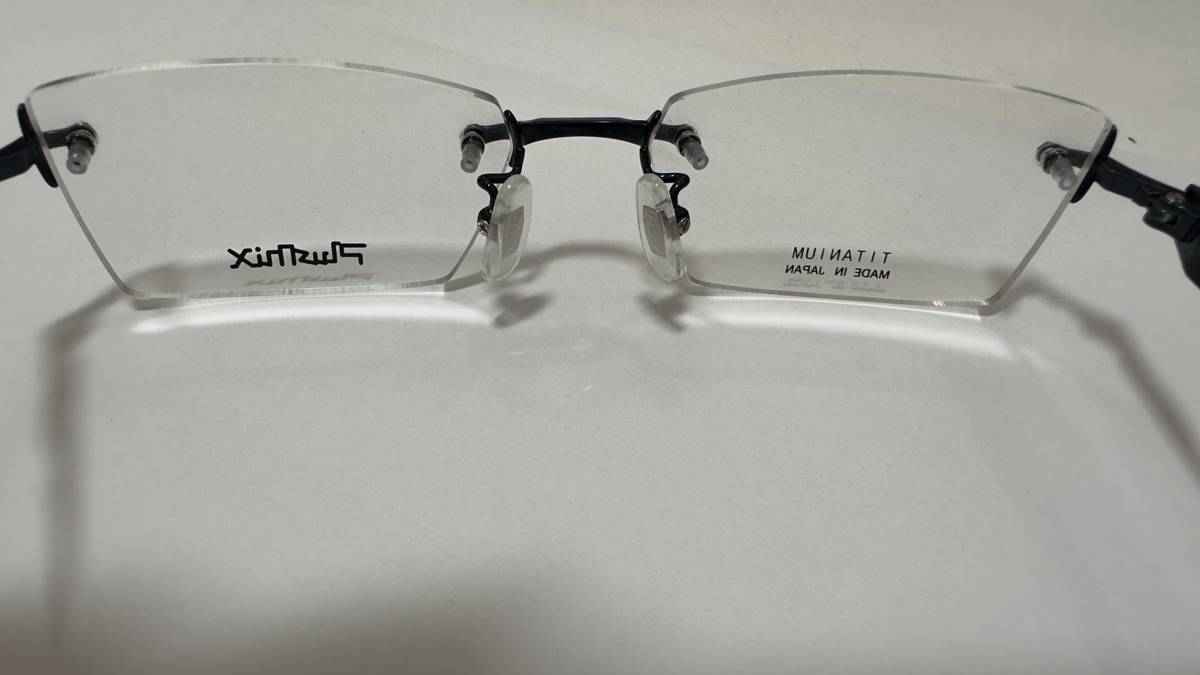 プラスミックス PLUSMIX 日本製 PX-13717 54サイズ ディープブルー ツーポイント メガネ フレーム 販売終了品