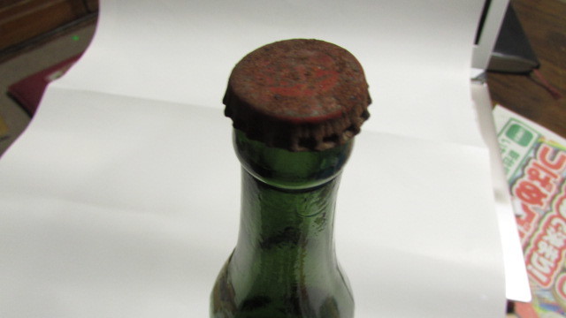 （旧家・蔵出し）（戦前の全面気泡の緑色ガラス瓶・冨士サイダ－）ＮＯ１２・貴重珍品_画像8