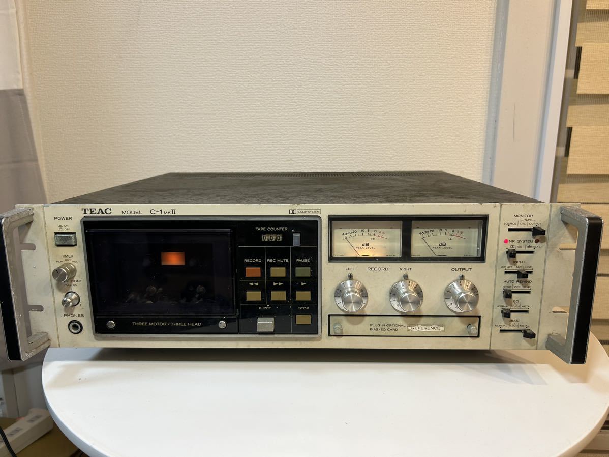 A10ジャンク1円スタート TEAC C-1mkIIカセットデッキ テープ3ヘッド