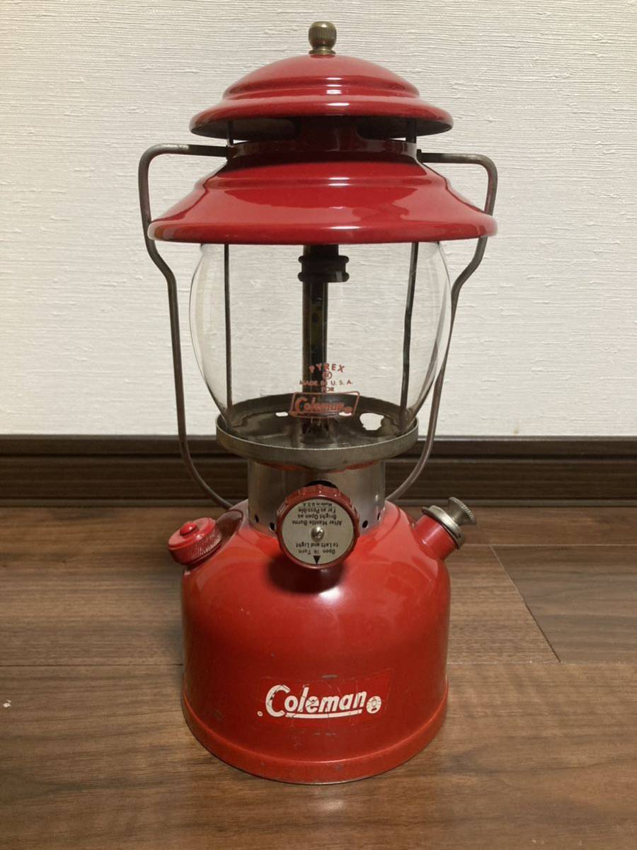 ○コールマン ランタン 200A 1963年3月 レッドボーダー ホワイト