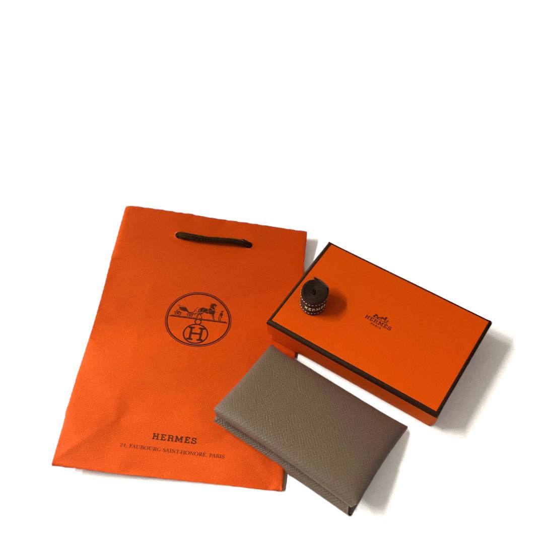 未使用品 HERMES エルメス カルヴィ カードケース エプソン 044164CK B