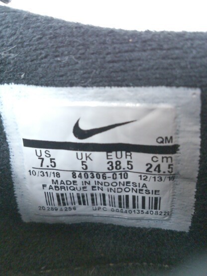 NIKE Nike спортивные туфли 840306-010 GTS 16 TXT парусина low cut обувь 24.5. черный женский 1211000017250