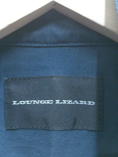 LOUNGE LIZARD ラウンジリザード ワークジャケット 長袖 ブルゾン スタンドカラー 色褪せ有 2サイズ ネイビー メンズ 1301000003596_画像3