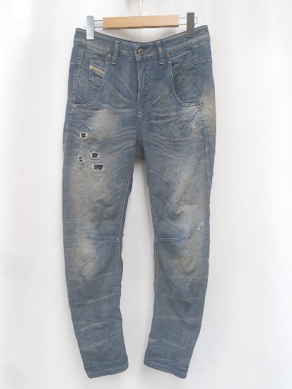 DIESEL ディーゼル デニムパンツ ダメージ ボトムス スウェット sweatpants サイズ23 インディゴ メンズ 1209000002956_画像1