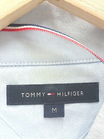 Tommy Hilfiger トミー ヒルフィガー 12-4111902-020　ボタンダウンシャツ　シミあり 長袖 シャツ M ライトブルー メンズ 1205000003757_画像3