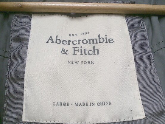 abercrombie&fith ダウンジャケット 長袖 フード ファー 中綿 ジップアップ サイズL ブラウン レディース 1208000003864_画像4