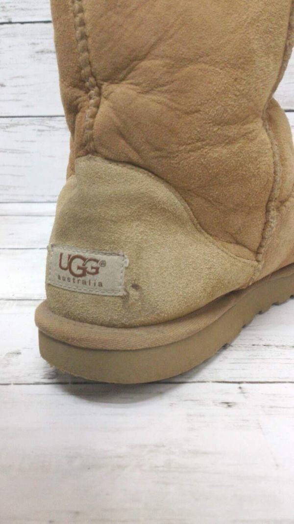 UGG　アグ ボア　スウェード　ショートブーツ　ボアブーツ　色褪せあり ムートンブーツ 25㎝ ブラウン 女 1204000003705_画像5