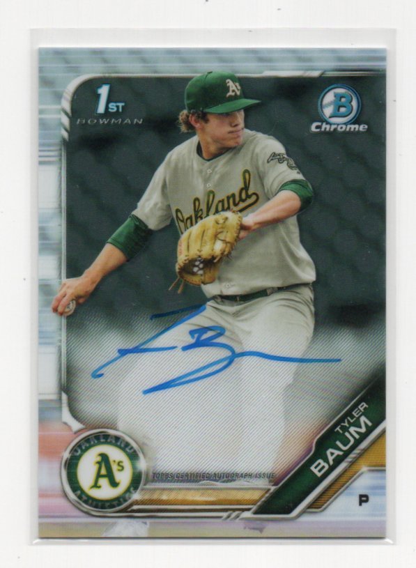 2019 Bowman Chrome [TYLER BAUM]1st Bowman 直筆サイン入りルーキーカード/Auto_画像1