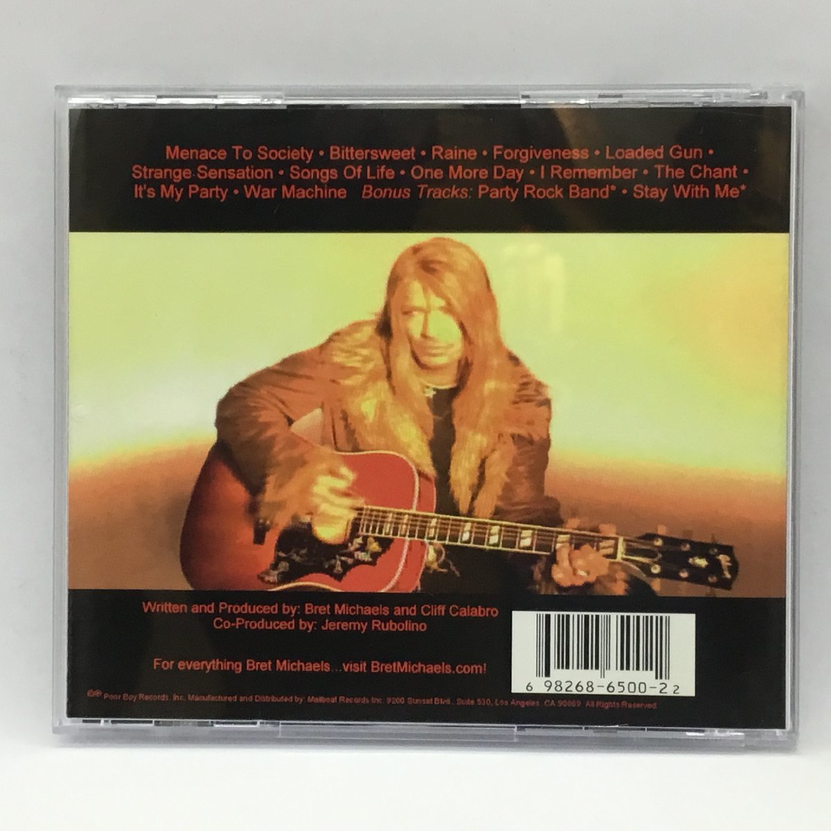 BRET MICHAELS / SONGS OF LIFE (CD) PBD6500　ブレット・マイケルズ_画像2