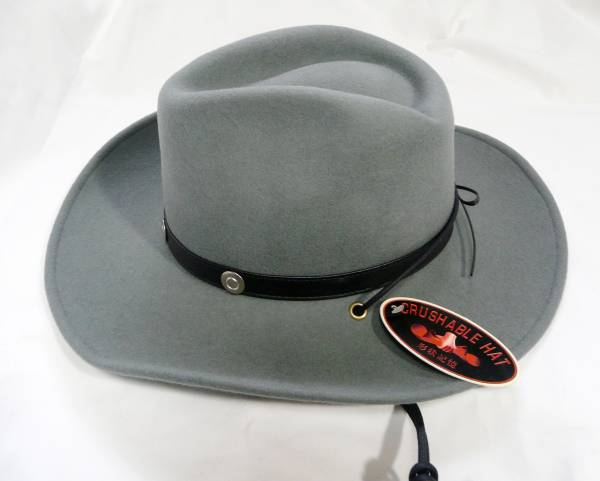  Western hat / ten-gallon hat kla car bru/ felt GRY