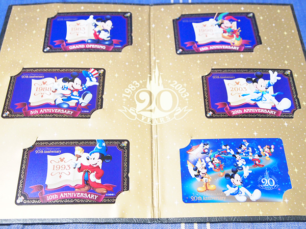 * Tokyo Disney Land 20 anniversary commemoration telephone card 6 pieces set ( exclusive use cardboard attaching ) TOKYO DISNEYLAND 20th Anniversary rare goods premium telephone card 