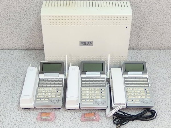 柔らかい HITACHI/日立 □β ビジネスフォン 2台+電話機ET-36iESD(W)2