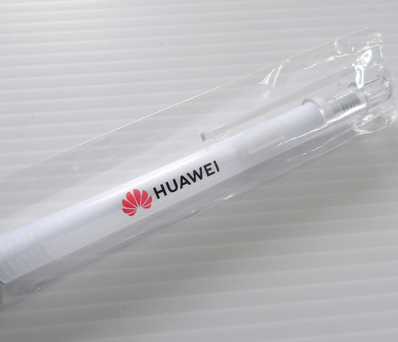 HUAWEI ボールペン ノベルティ ファーウェイ ノック式 事務用品 筆記用具 ロゴ マーク 企業 未使用 非売品 ペン 販促品 グッズ 白 グレー_画像3