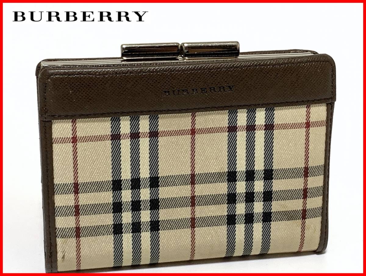 最新デザインの 財布 二つ折り チェック バーバリー BURBERRY 即決