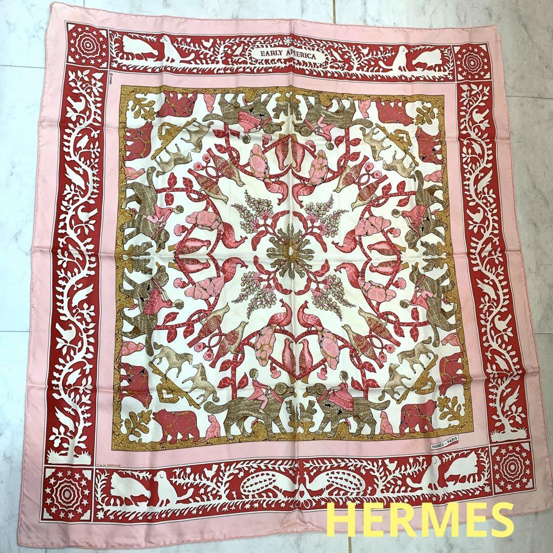 HERMES エルメス カレ90 EARLY AMERICA 古き良きアメリカ-