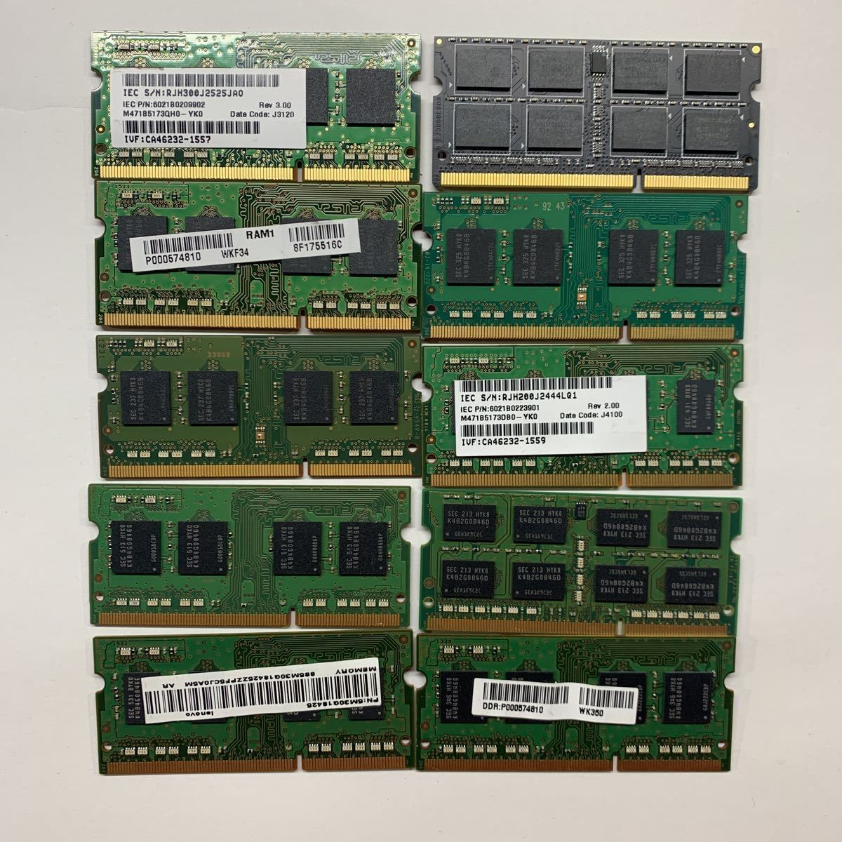 50枚セット 低電圧 DDR3 PC3L 4GB×50枚PC3L-12800S (DDR3)ノートパソコン用50枚組 【送料無料】美品DDR3-1600  ノートPC 完動品