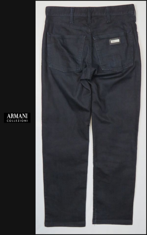 ■■＜美品＞アルマーニ＜ARMANI COLLEZION／straight Fit＞stretch indicoⅤP パンツ＜29＞■■_画像2