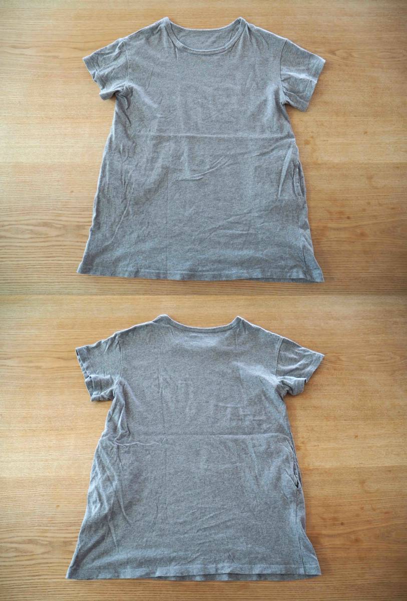130cm прекрасный товар [devirock Devilock ] большой футболка One-piece большой One-piece короткий рукав футболка One-piece одноцветный серый ( нестандартный 350 иен )