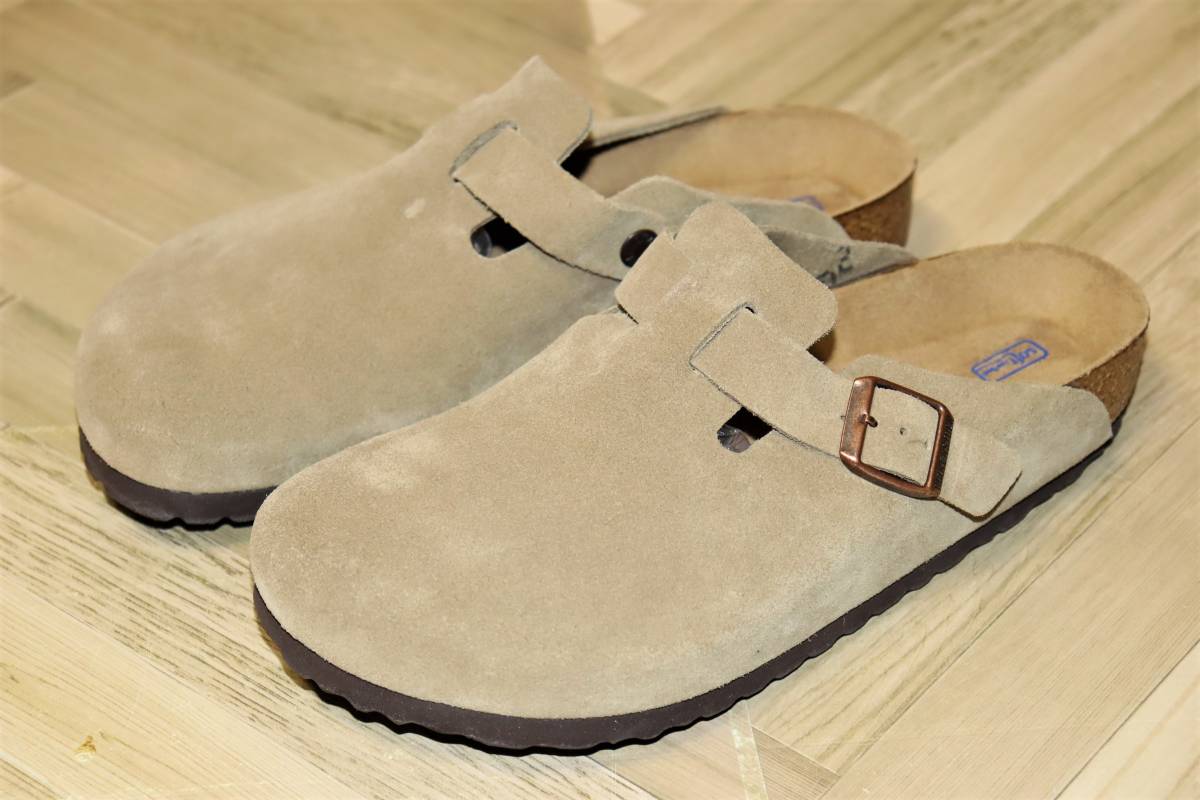 即決【未使用】 BIRKENSTOCK BOSTON レザーサンダル ソフトフット