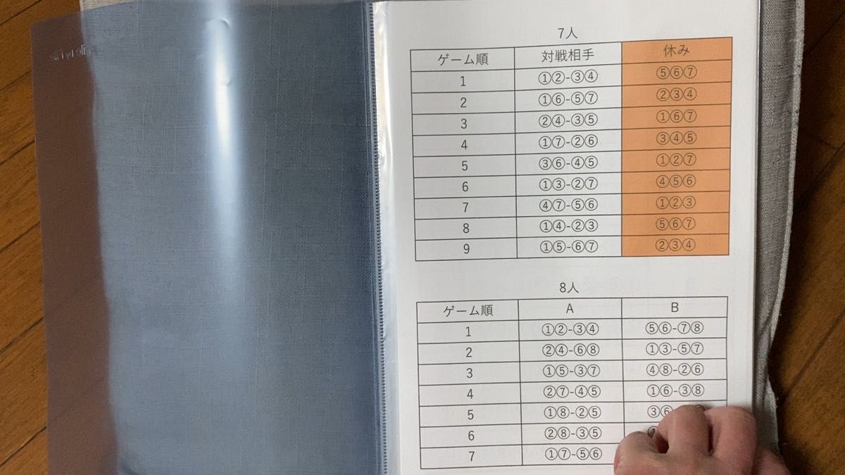 卓球ダブルス ラージダブルス練習 ペア組み合わせ乱数表！