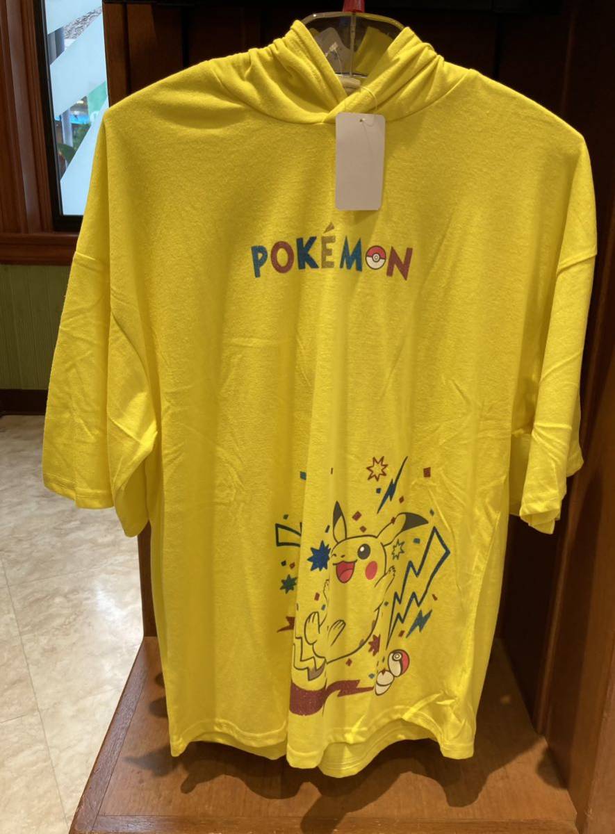 新品】ポケモン ピカチュウ 半袖パーカーTシャツ【USJ限定品