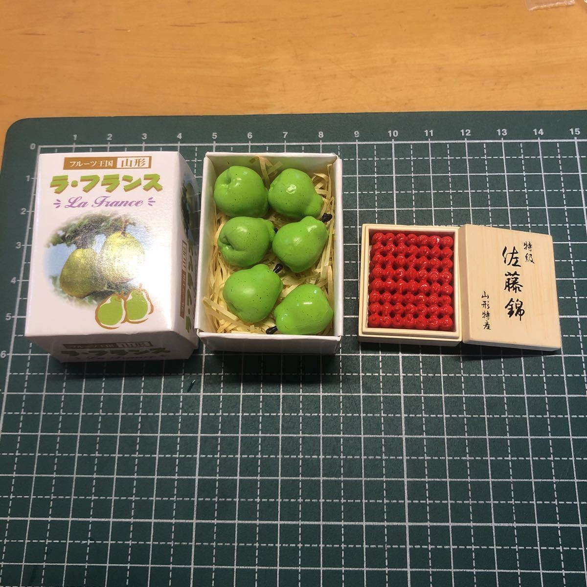 リーメント うまいもん市場 山形 さくらんぼ ラフランス 果物 ぷちサンプル ドールハウス ミニチュア 送料無料
