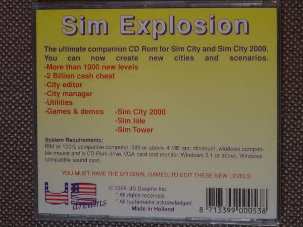 Sim Explosion (US Dreams) PC CD-ROM