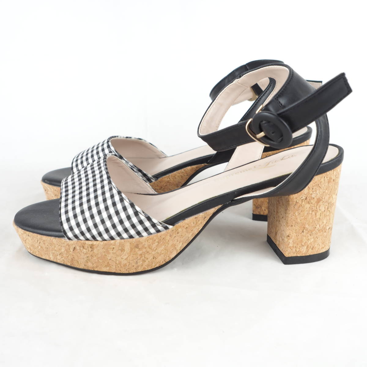 LK8449** beautiful goods *Supreme.La.La* Shoop Lee blur la* lady's sandals *24-24.5cm* black *