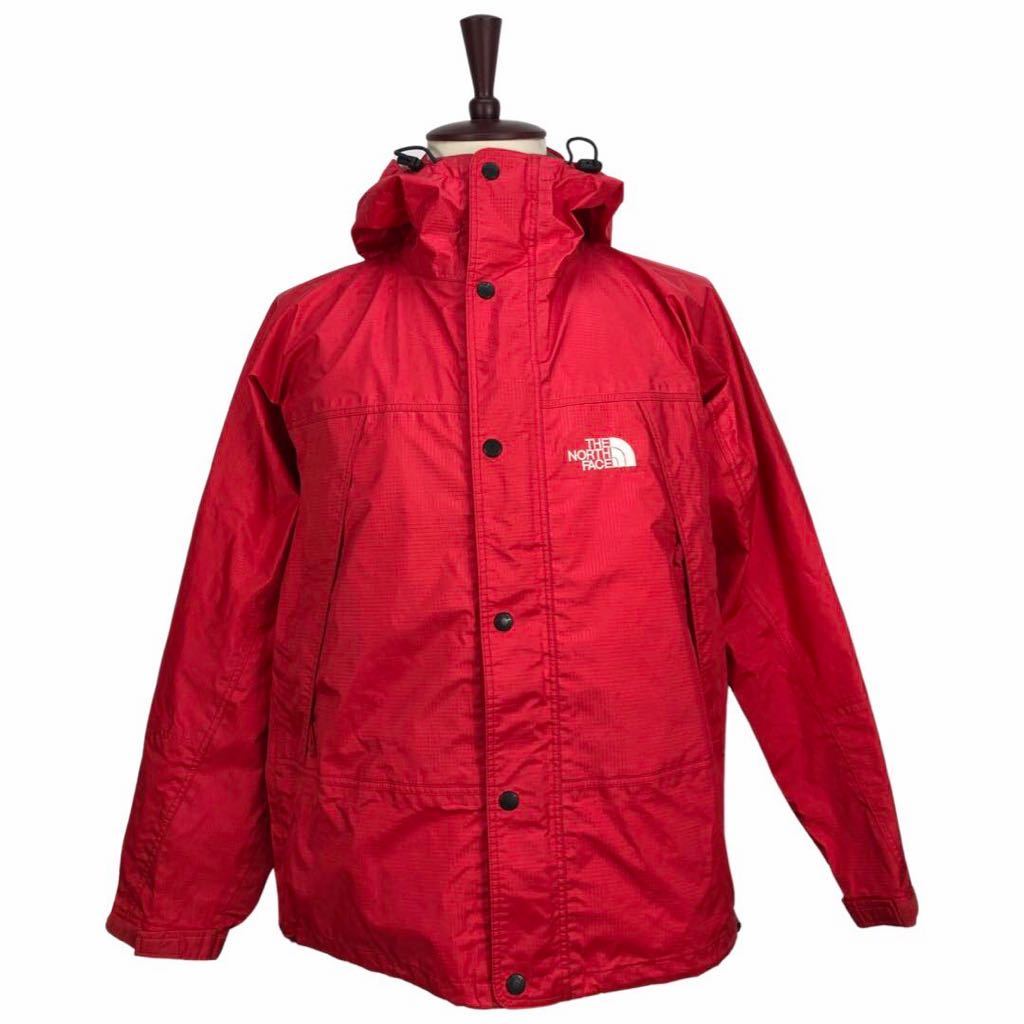 THE NORTH FACE ザノースフェイス　メンズ　レッド　ワンポイント　ゴアテックス GORE-TEX マウンテンパーカー ナイロンジャケット　L_画像1