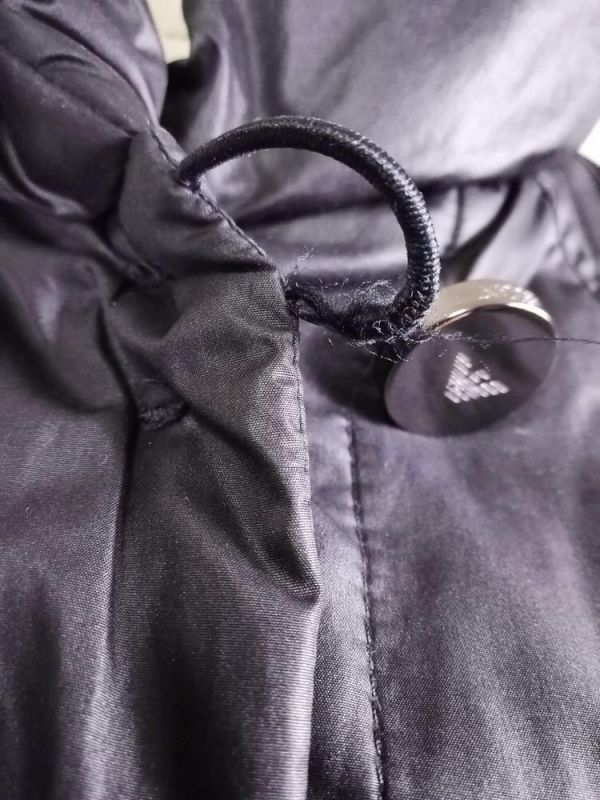 (G)高級 EMPORIO ARMANI エンポリアルマーニ レディース ブラック コート アウター 上着 38表記 黒タグ_画像4