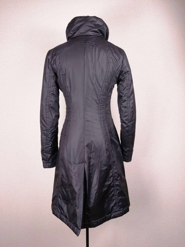 (G)高級 EMPORIO ARMANI エンポリアルマーニ レディース ブラック コート アウター 上着 38表記 黒タグ_画像2