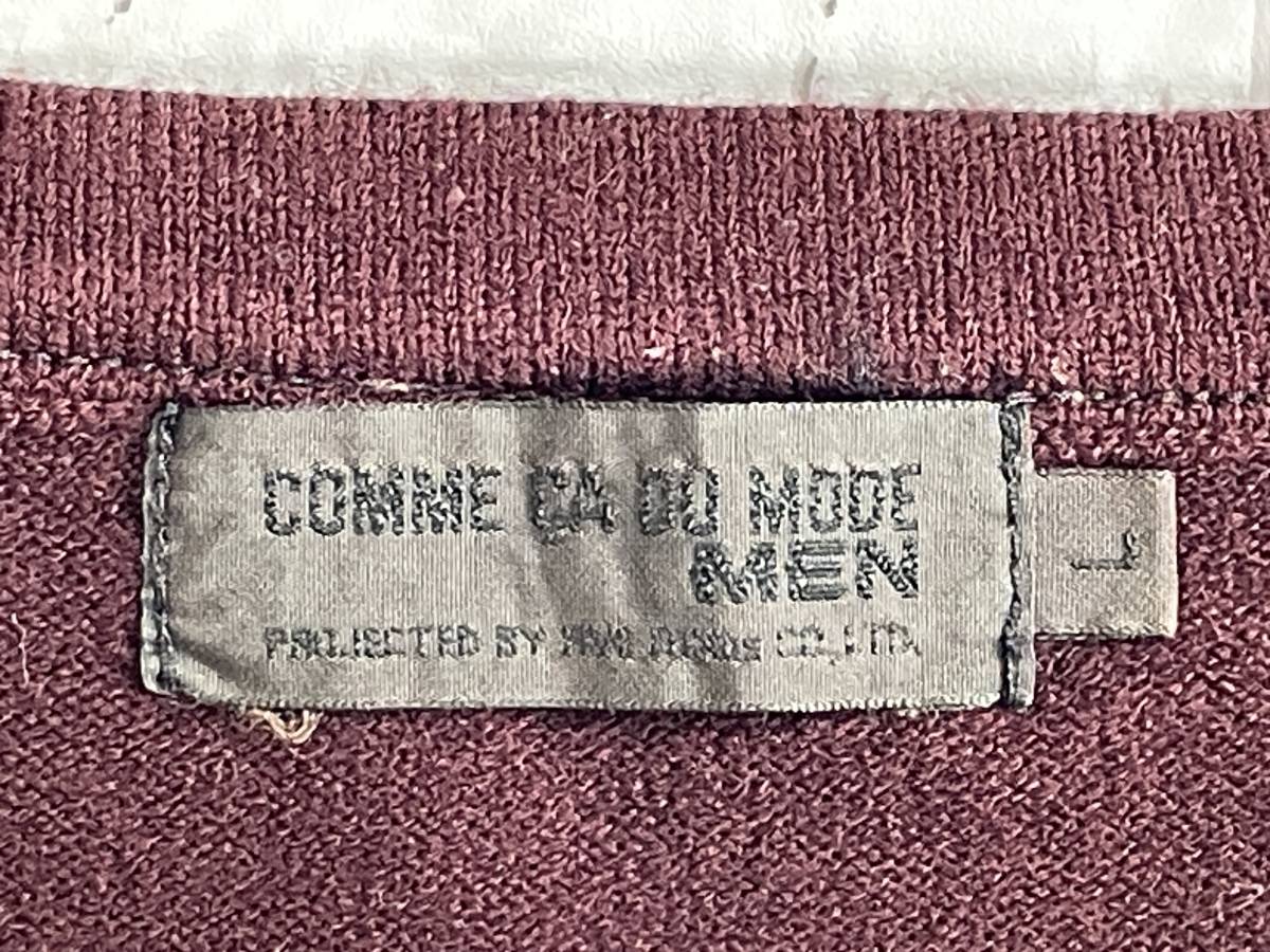 【難あり】ＵＳＥＤ　コムサデモードメン　COMME CA DU MODE MEN　セーター　カットソー　ニット　サイズＬ　ジャンク品_画像6