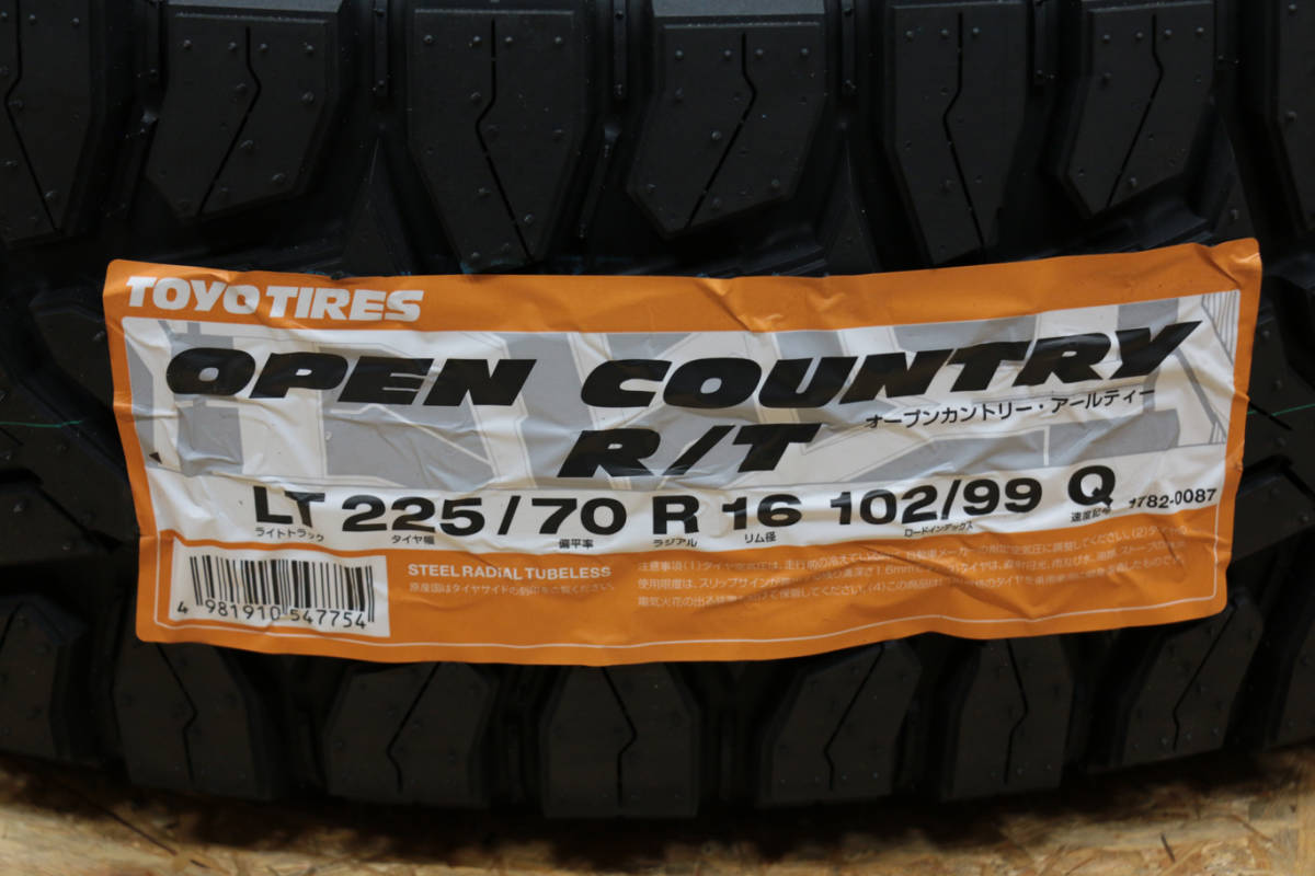 SSR ディバイド TR-6 16インチ 7.0J +38 5/114.3 フラットBK/P TOYO オープンカントリー 225/70R16 タイヤホイール4本セット　デリカなど_画像6