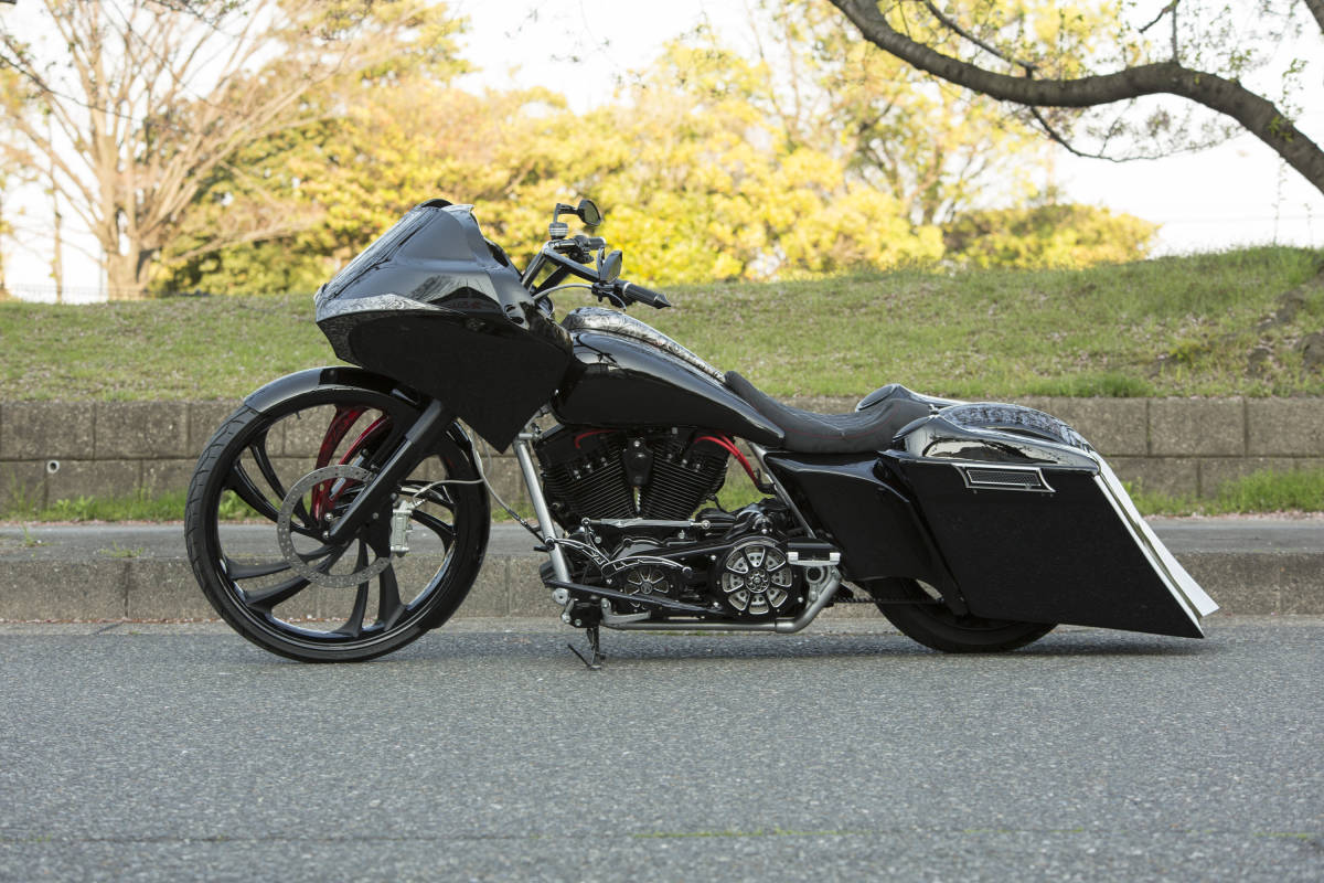 「Harley Davidson ハーレーダビッドソン ツーリング カスタム多数 ブラック 状態良し」の画像2