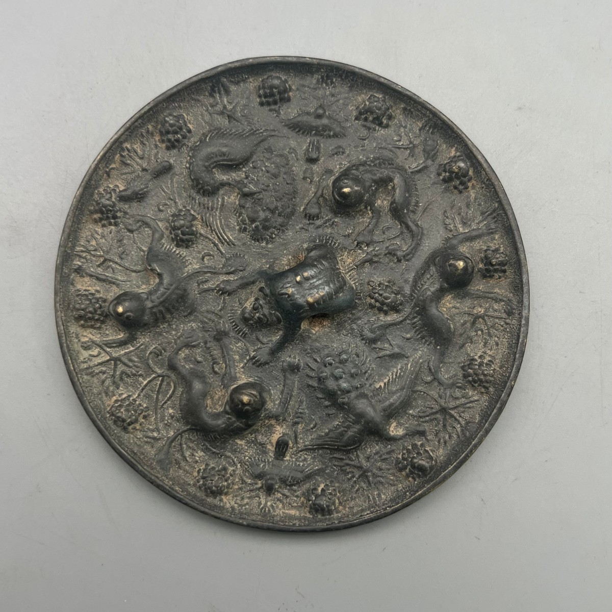 唐 古代鏡 銅鏡 中国 銅製 神獣紋