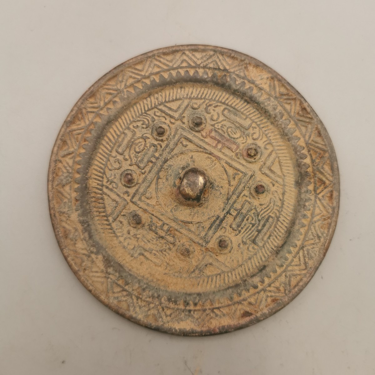 【萬藏】銅鏡 古銅製 古美術 古鏡 中国 時代物 _画像1