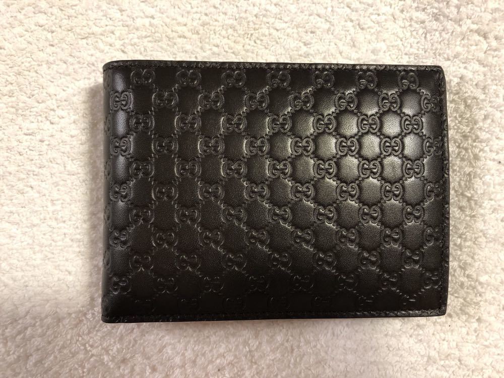 ☆ 新品!グッチ GUCCI マイクログッチシマ マイクロGG メンズ 二つ折り