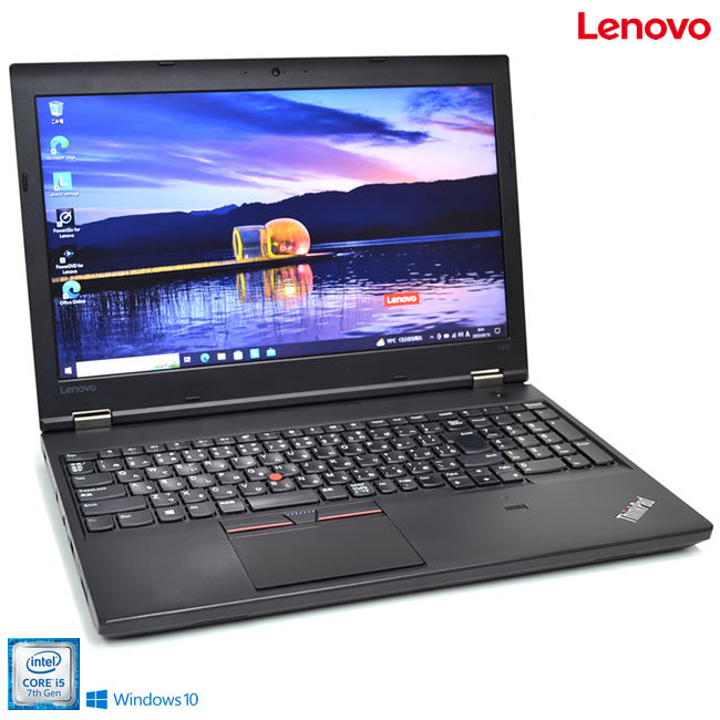 Webカメラ Lenovo ThinkPad L570 Core i5 7200U SSD256G メモリ8G Wi-Fi マルチ Bluetooth 中古ノートパソコン Windows10_画像1