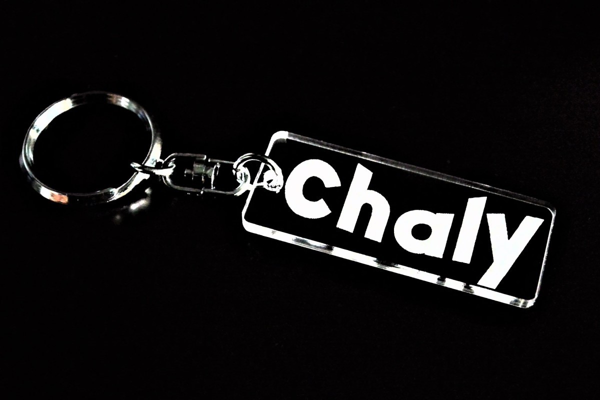 A-330 Chaly acrylic fiber made clear 2 -ply ring key holder custom parts exterior seat mirror steering wheel Chaly etc.. accessory .