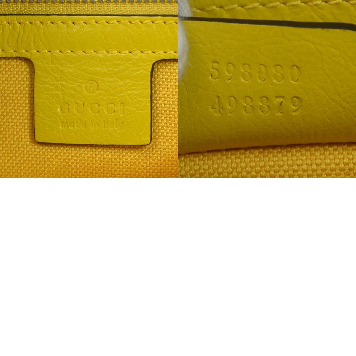 グッチ GUCCI ウエストバッグ インターロッキング G レザー イエロー e55176g_画像10